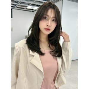 ストレート 髪質改善 グレージュ 透明感 レイヤーカット