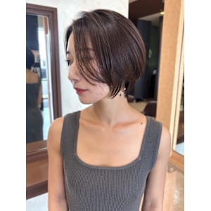 【MICHI 富田店　古作蓮】顔周りカット ショートボブ 