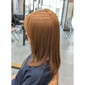 ブリーチ無しダブルカラーオレンジ