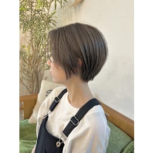 大人女性/20代30代40代50代/大人ショート/グレージュ