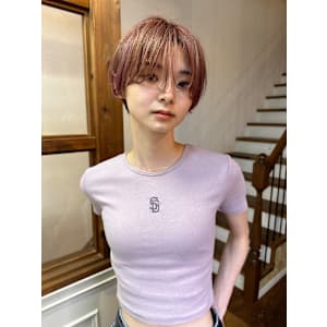 透明感あふれるオレンジベージュのショートボブ - REPLICA +brucke（レプリカ）【レプリカ】掲載中