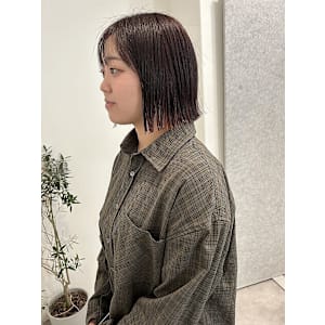 ☆顔まわり小顔カット　切りっぱなしボブ似合わせカット