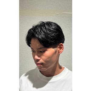 フェザー風　センターパート