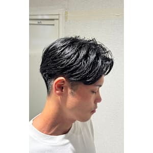 フェザー風　センターパート