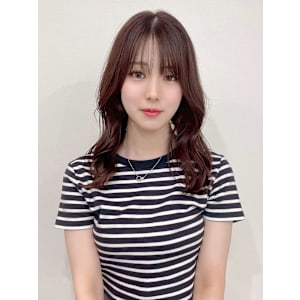 顔周りカット 韓国風 ブラウンベージュ くびれヘア 髪質改善