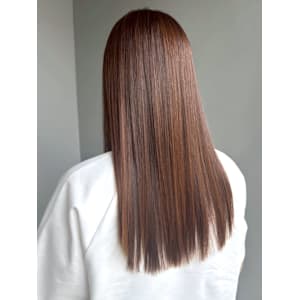 グレージュ 髪質改善 ストレートヘア 縮毛矯正 20代