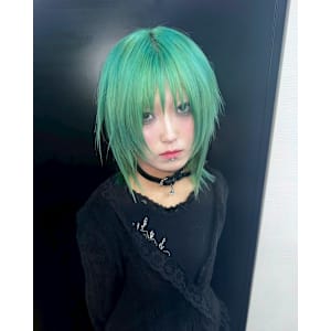 ミントカラー　デザインカラー　ハイトーン　原宿/表参道