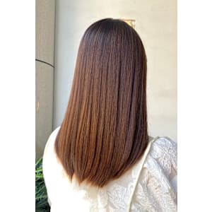 酸性ストレートパーマ+悟式髪質改善トリートメント