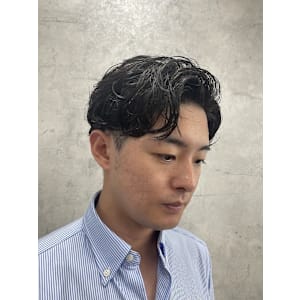 ビジネスアップバングパーマ