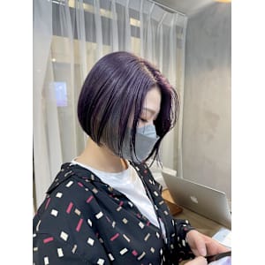 パープル×シルバー アンブレラカラー