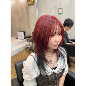 red × black (ブリーチなし・Wカラー)