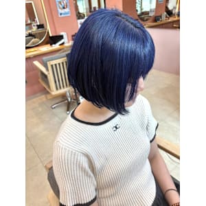 ネイビー/ブルー/ブリーチカラー/2ブリーチ