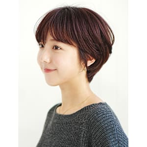 前下がりショート・ボブ/絶壁解消/前髪あり/40代/30代