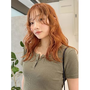 hinari/オレンジカラー/ブリーチカラー/ハイトーン