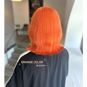 オレンジカラー/ハイトーン/ボブ