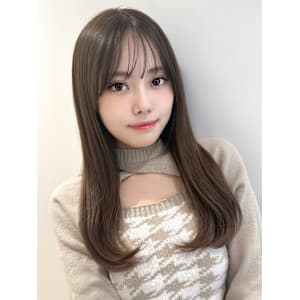 山村/小顔ワンカールパーマ/セミロングストカール縮毛矯正銀座