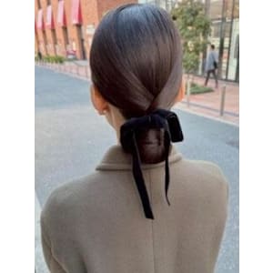 #ベルベットリボンアレンジ　#リボンヘアセット