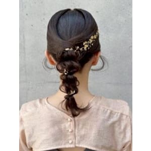 #金粉ヘアアレンジ　#大人女性ヘアセット