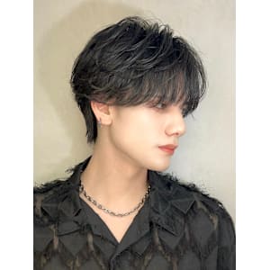 men's/メンズ/ブルーブラック/フェザーパーマ