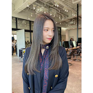 かきあげ前髪/レイヤーカット/髪質改善／透明感グレージュ