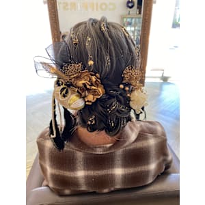 成人式/前撮り/ヘアセット/シニヨン