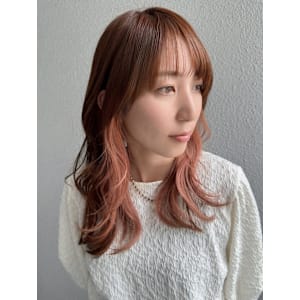 アプリコットオレンジ/インナーカラーピンク/インナーカラー