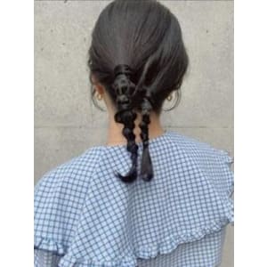 #小枝アレンジ　#黒髪アレンジ