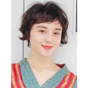 前下がりショート・ボブ/絶壁解消/前髪あり/40代/30代