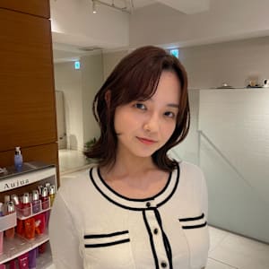 小顔効果抜群◎ひし形レイヤー/やわらかブラウン