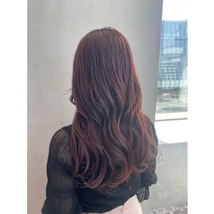 20代/30代/40代/うる艶カシスブラウン/ロングレイヤー