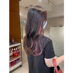 20代/30代インナーカラー/ピンクカラー/ロングレイヤー