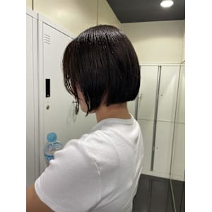 [風花]ミニボブ オリーブブラウン