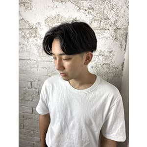 カルマパーマ/センターパート/ワンカールパーマ