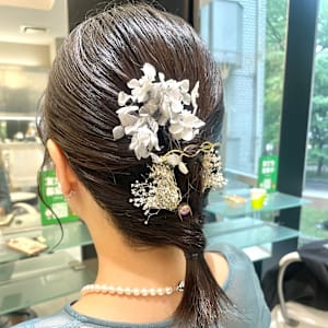 ヘアセット/ヘアアレンジ/結婚式参列/ミディアム