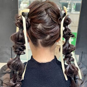 ヘアセット/ヘアアレンジ/結婚式参列/ロング