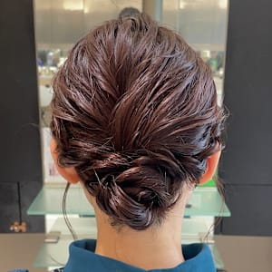 ヘアセット/ヘアアレンジ/結婚式参列/ミディアム