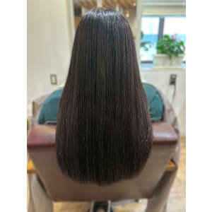 グレージュ 透明感カラー 髪質改善ストレート 艶髪 20代