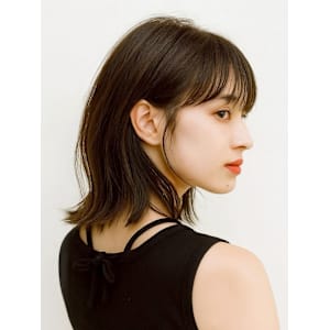 くびれヘア 顔周りカット 外ハネ アッシュブラウン 髪質改善