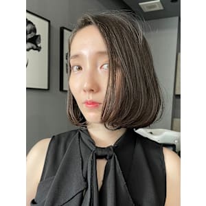 前下がりショート・ボブ/絶壁解消/前髪あり/40代/30代