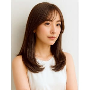 顔周りカット レイヤーカット アッシュベージュ 似合わせ 