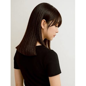 髪質改善 アッシュブラウン 艶髪 顔周りカット 縮毛矯正 