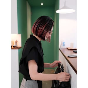 グラデーション（プレイミング）カラー＋ピンクヘア