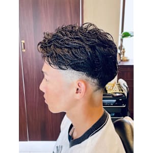 【20代 男性】ツーブロフェードパーマ（大宮/バーバー）