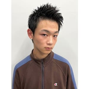 スパイキーショート アップバング メンズショート 20代