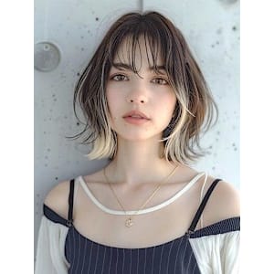 毛先カラーくびれロブ☆銀座/東京駅