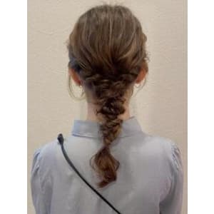 #メッシュ　#編み込みヘアアレンジ