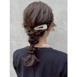 #クリップヘアアレンジ　#編みおろしヘアアレンジ