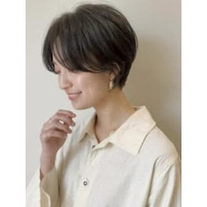 #ナチュラルショート　#黒髪ショート