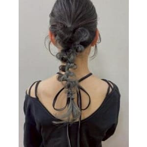 #デザインカラー　#編みおろしヘアアレンジ