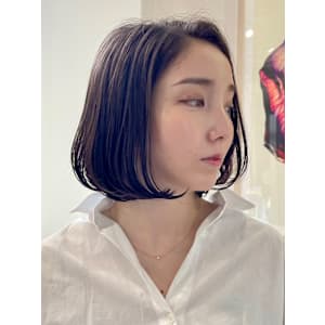 前下がりショート・ボブ/絶壁解消/前髪あり/40代/30代